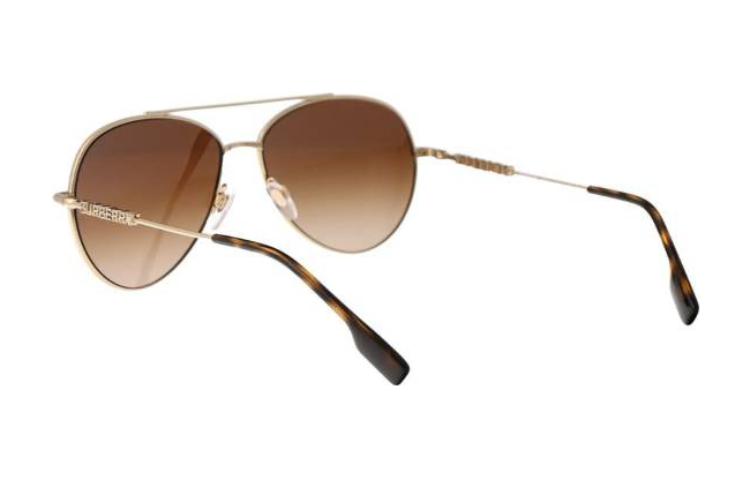 (Women) Burberry  Gold Aviator Sunglasses with Logo Detail. BE3147110913 圖 4