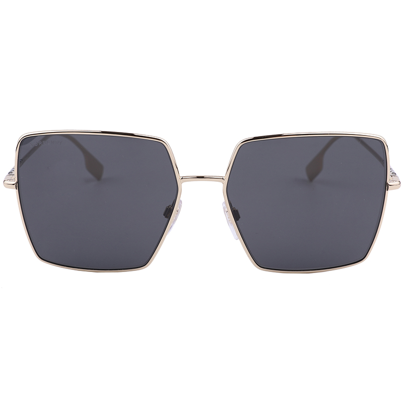 (Women) Burberry  Gold Metal Square Sunglasses - High-Fashion Street Style. BE3133 圖 3