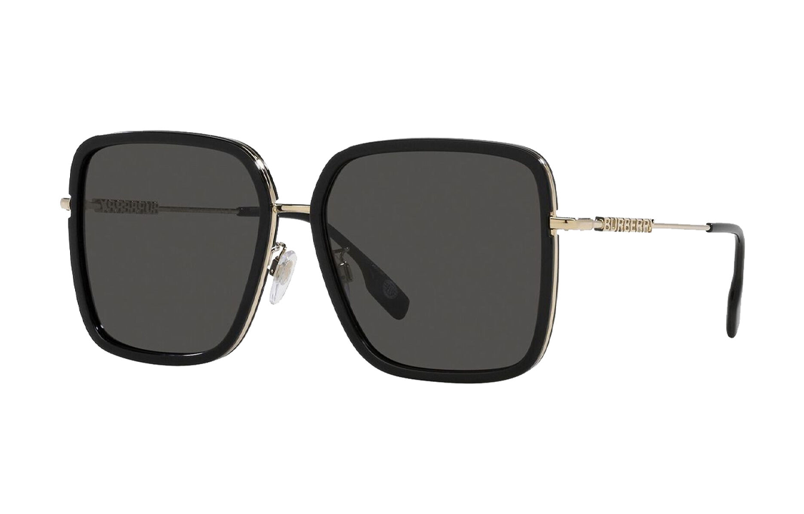 Order (W) Gafas de Sol Burberry Cuadradas Doradas con Grabado de Letras. BE3145D11098759