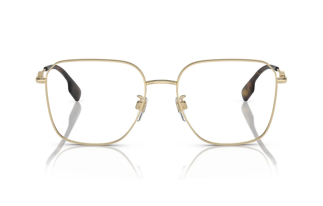 Lookbook (Women) Burberry  Gold Square Metal Optical Glasses with Logo Detail. 0BE1382D1109