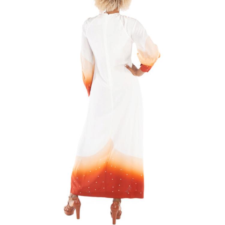 (Women) Burberry  Gradient Long Sleeve White Midi Dress. 80523771 圖 6