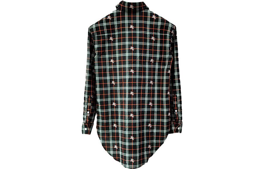 (Women) Burberry  Green Checkered Loose Fit Long Sleeve Shirt 80062861 圖 2