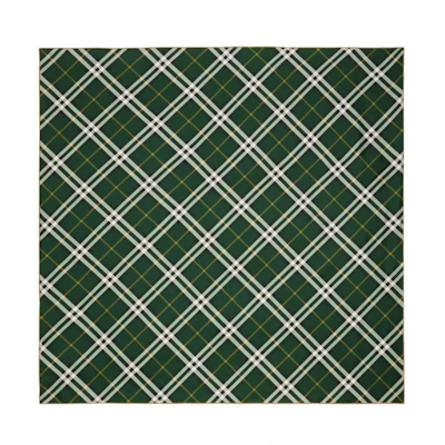 (Women) Burberry Green Checkered Silk Scarf 80907871