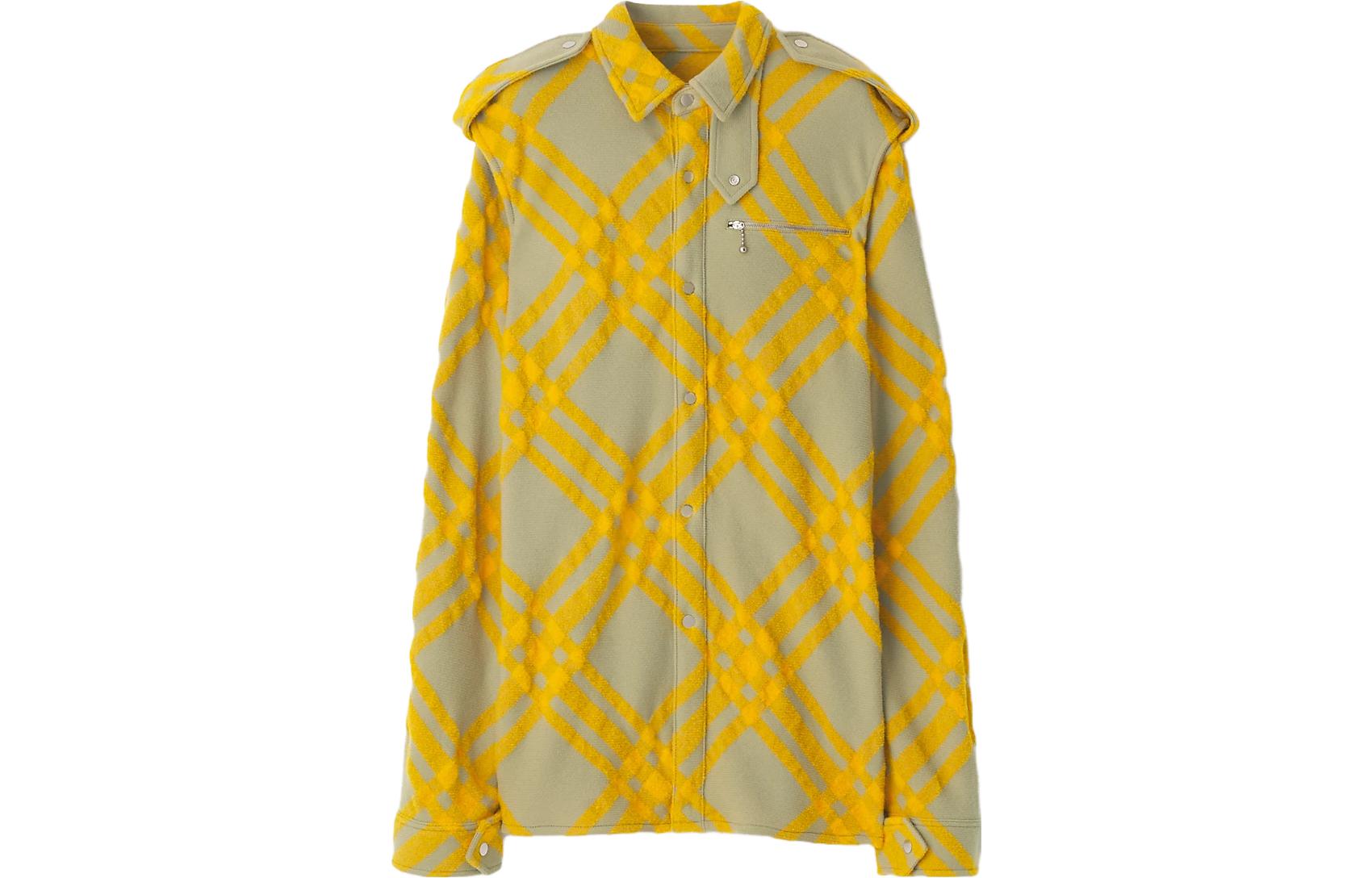 (Women) Burberry  Green Colorblock Single-Breasted Casual Long-Sleeve Shirt. 80772741 圖 2