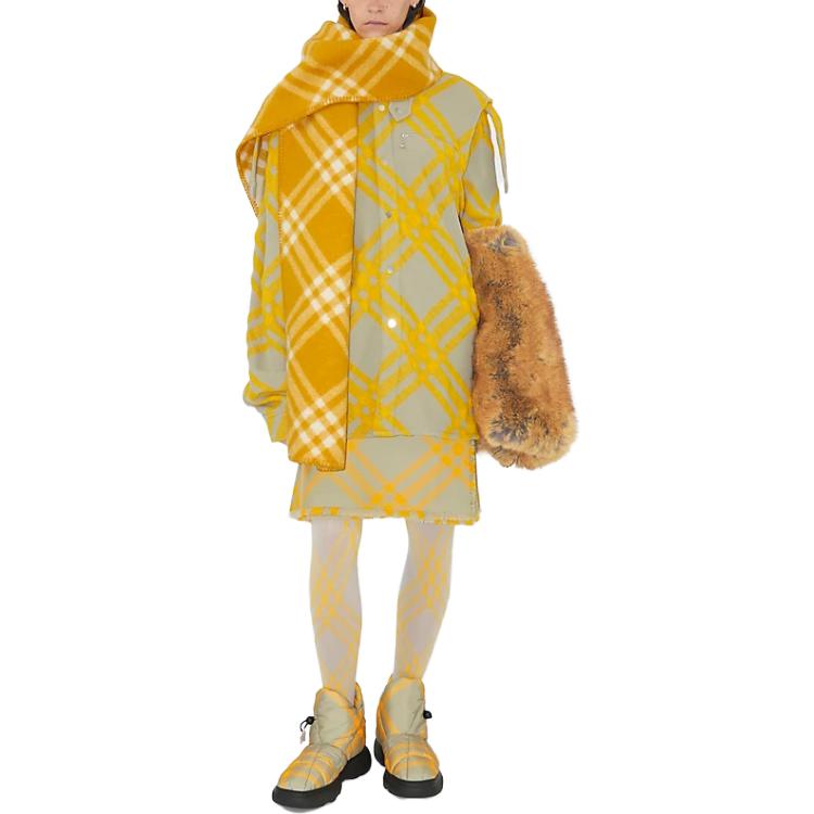 (Women) Burberry  Green Colorblock Single-Breasted Casual Long-Sleeve Shirt. 80772741 圖 3