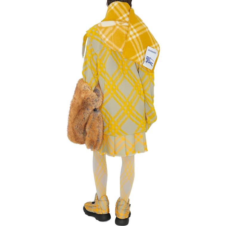 (Women) Burberry  Green Colorblock Single-Breasted Casual Long-Sleeve Shirt. 80772741 圖 4