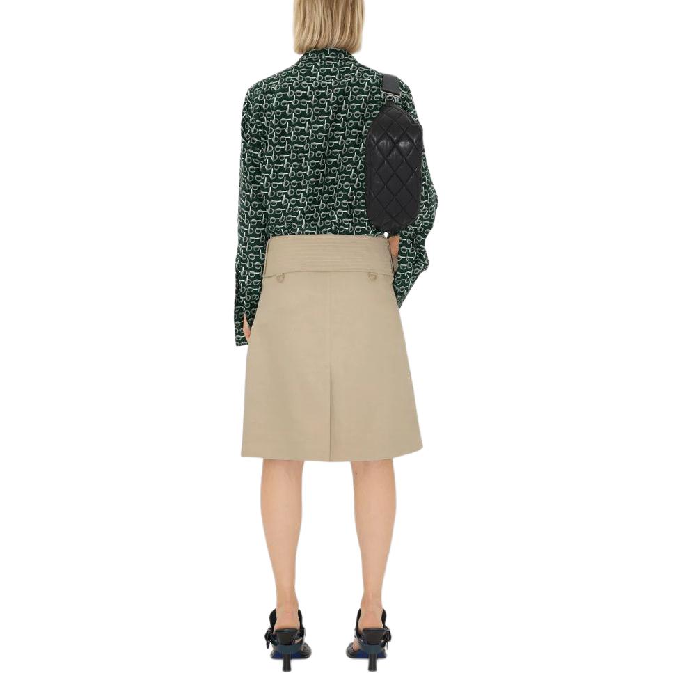 (Women) Burberry  Green Pattern Print Point Collar Long Sleeve Shirt. 80889491 圖 6