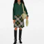 Shop (Women) Burberry Green Plaid High-Waist Skirt with B Buckle Detail. 80830161