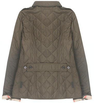 (W) Burberry Jaket Hijau Corak Berlian Berlapis Single-Breasted. 80658731 Lookbook (W) Burberry Jaket Hijau Corak Berlian Berlapis Single-Breasted. 80658731