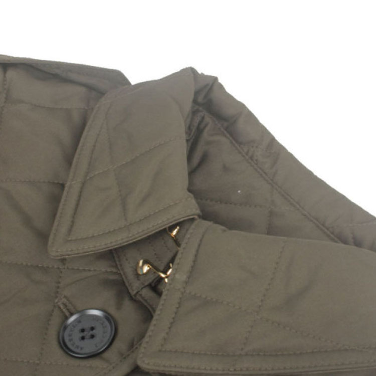 Purchase (W) Burberry Jaket Hijau Corak Berlian Berlapis Single-Breasted. 80658731