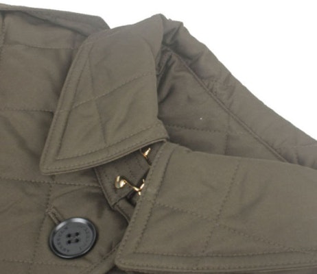 (W) Burberry Jaket Hijau Corak Berlian Berlapis Single-Breasted. 80658731 Purchase (W) Burberry Jaket Hijau Corak Berlian Berlapis Single-Breasted. 80658731