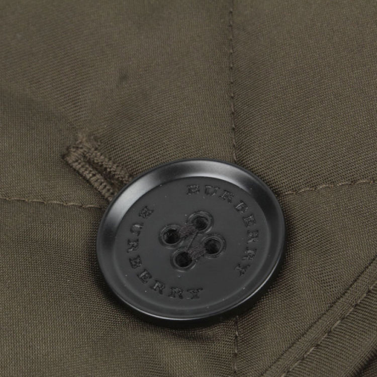 Details for (W) Burberry Jaket Hijau Corak Berlian Berlapis Single-Breasted. 80658731