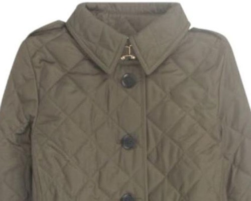 (W) Burberry Jaket Hijau Corak Berlian Berlapis Single-Breasted. 80658731 Cheap (W) Burberry Jaket Hijau Corak Berlian Berlapis Single-Breasted. 80658731