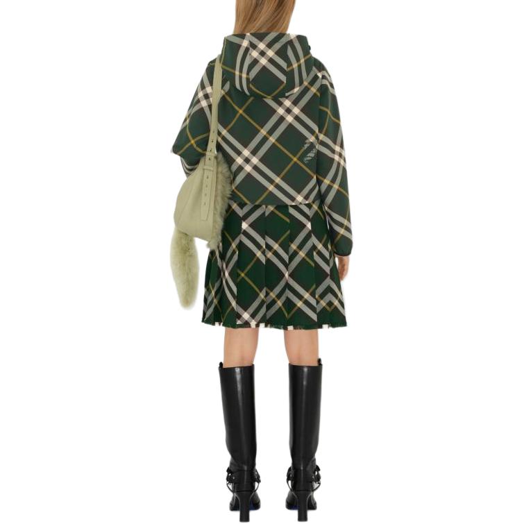 Purchase (W) バーバリー グリーンストライプ フード付きジップアップカジュアルジャケット 80818891