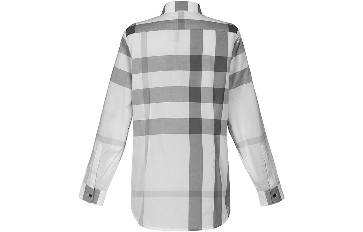 Lookbook (W) 버버리 그레이 체크무늬 긴팔 셔츠 40152481