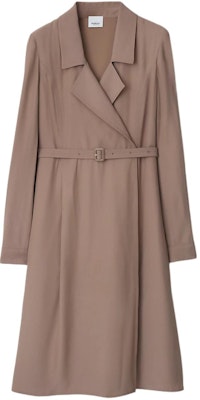 (W) 博柏利 灰色长袖腰带纯色连衣裙带西装领 80843041 Order (W) 博柏利 灰色长袖腰带纯色连衣裙带西装领 80843041