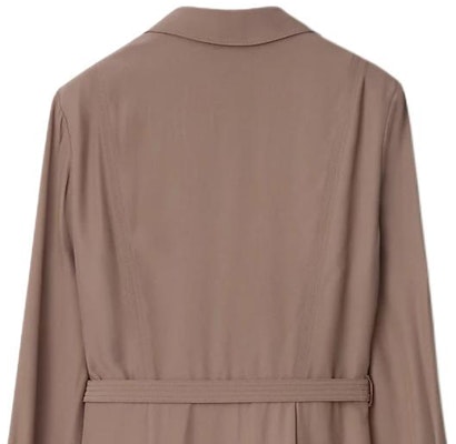 (W) 博柏利 灰色长袖腰带纯色连衣裙带西装领 80843041 1