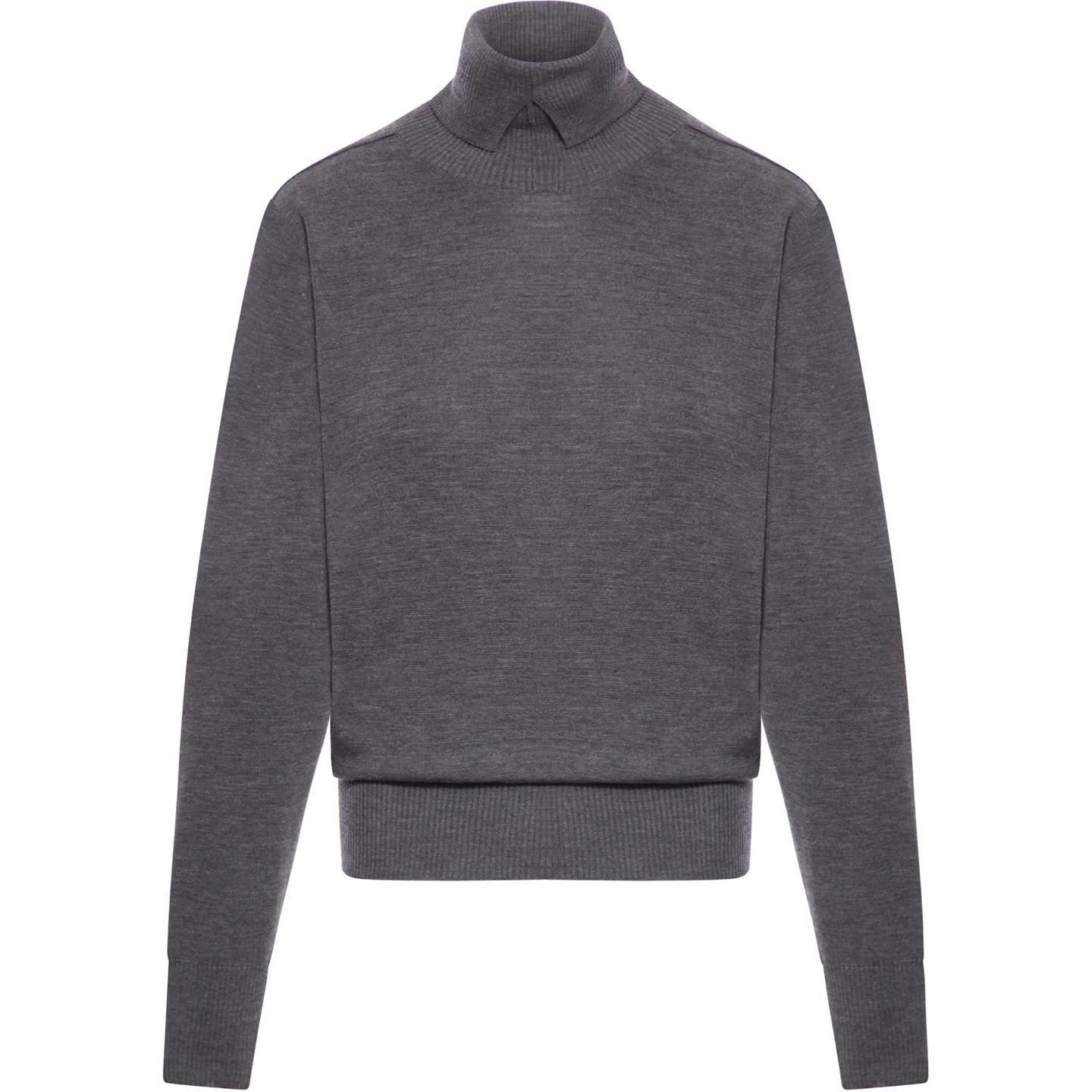 (Women) Burberry  Grey Turtleneck Long Sleeve Sweater. 80951131
