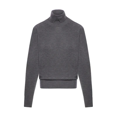 (Women) Burberry Grey Turtleneck Long Sleeve Sweater. 80951131