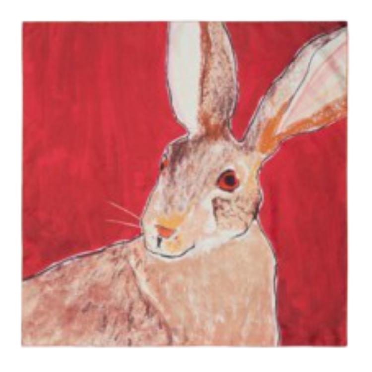 (Women) Burberry  Hand-Drawn Cranberry Silk Scarf. 80965941 圖 2