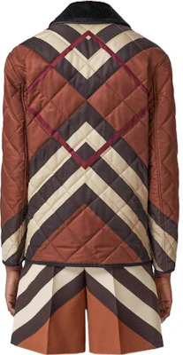 (W) Burberry Jaket Coklat Herringbone Quilted Check Cotton. 80554361 Purchase (W) Burberry Jaket Coklat Herringbone Quilted Check Cotton. 80554361