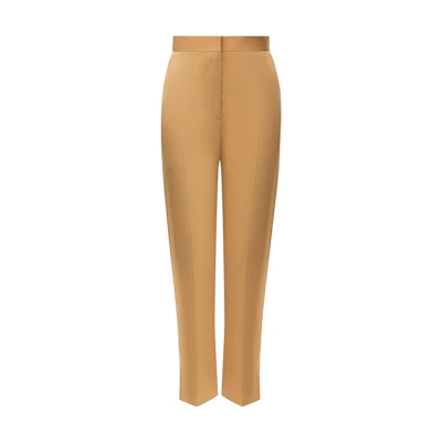 (Women) Burberry High-Waist Straight-Leg Casual Pants Light Beige 45604841