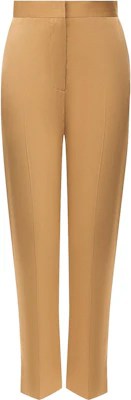 (Women) Burberry High-Waist Straight-Leg Casual Pants Light Beige 45604841 Order (Women) Burberry High-Waist Straight-Leg Casual Pants Light Beige 45604841