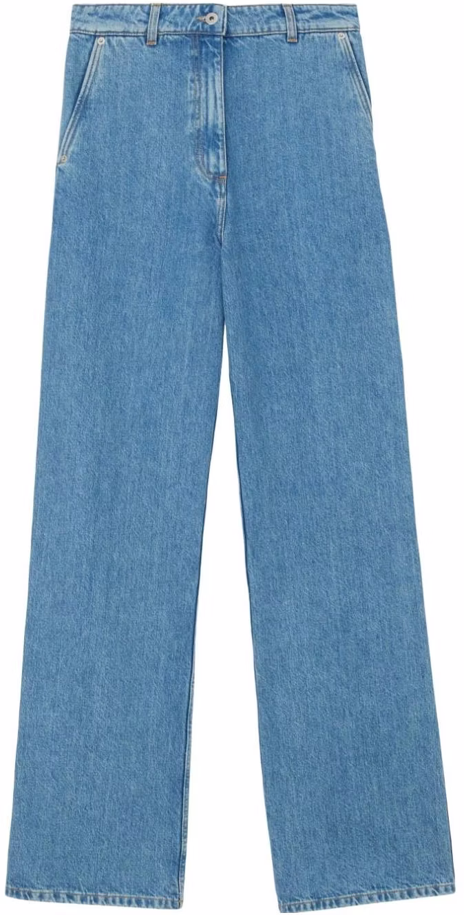 women-burberry-high-waisted-flared-blue-jeans-solid-color-80731111