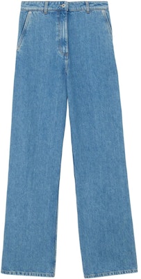 (Women) Burberry High-Waisted Flared Blue Jeans - Solid Color 80731111 Buy (Women) Burberry High-Waisted Flared Blue Jeans - Solid Color 80731111