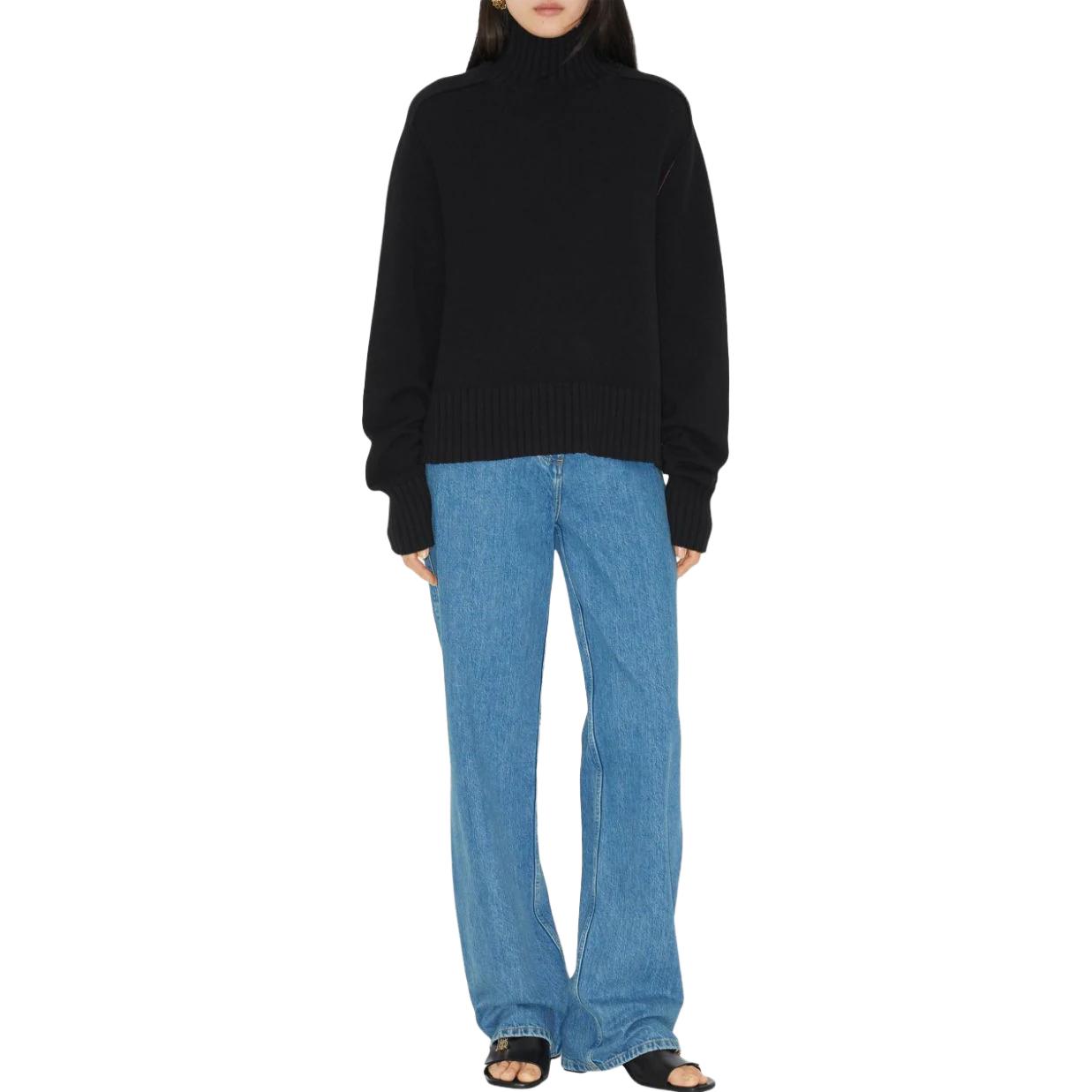 Lookbook (Women) Burberry  High-Waisted Flared Blue Jeans - Solid Color 80731111