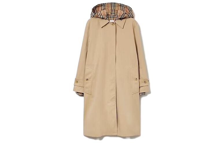 (Women) Burberry  Honey Beige Mid-Length Trench Coat with Long Sleeves. 80726771 圖 3