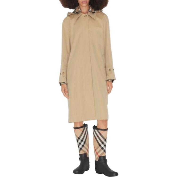 (Women) Burberry  Honey Beige Mid-Length Trench Coat with Long Sleeves. 80726771 圖 4