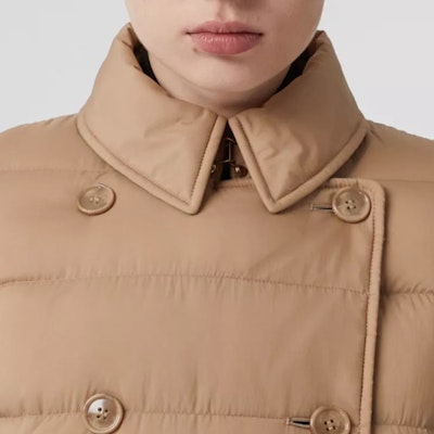 (W) Burberry Jaket Double-Breasted Hooded Down Khaki FW22 80578761 Purchase (W) Burberry Jaket Double-Breasted Hooded Down Khaki FW22 80578761