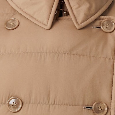 (W) Burberry Jaket Double-Breasted Hooded Down Khaki FW22 80578761 Sizing (W) Burberry Jaket Double-Breasted Hooded Down Khaki FW22 80578761