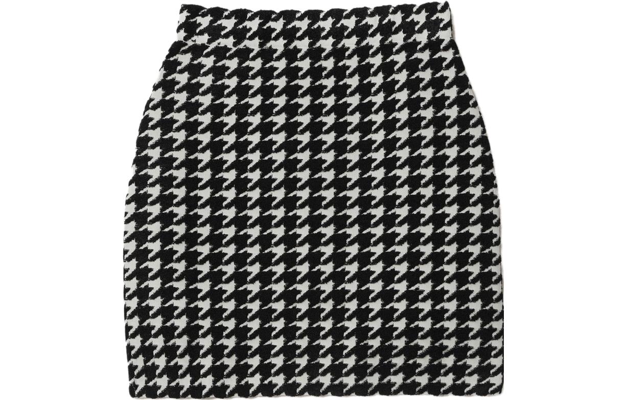 Order (Women) Burberry  Houndstooth Mini Skirt Casual Black 80835911