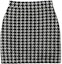 Order (Women) Burberry Houndstooth Mini Skirt Casual Black 80835911