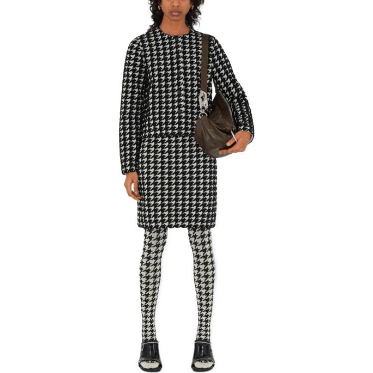 Shop (Women) Burberry  Houndstooth Mini Skirt Casual Black 80835911