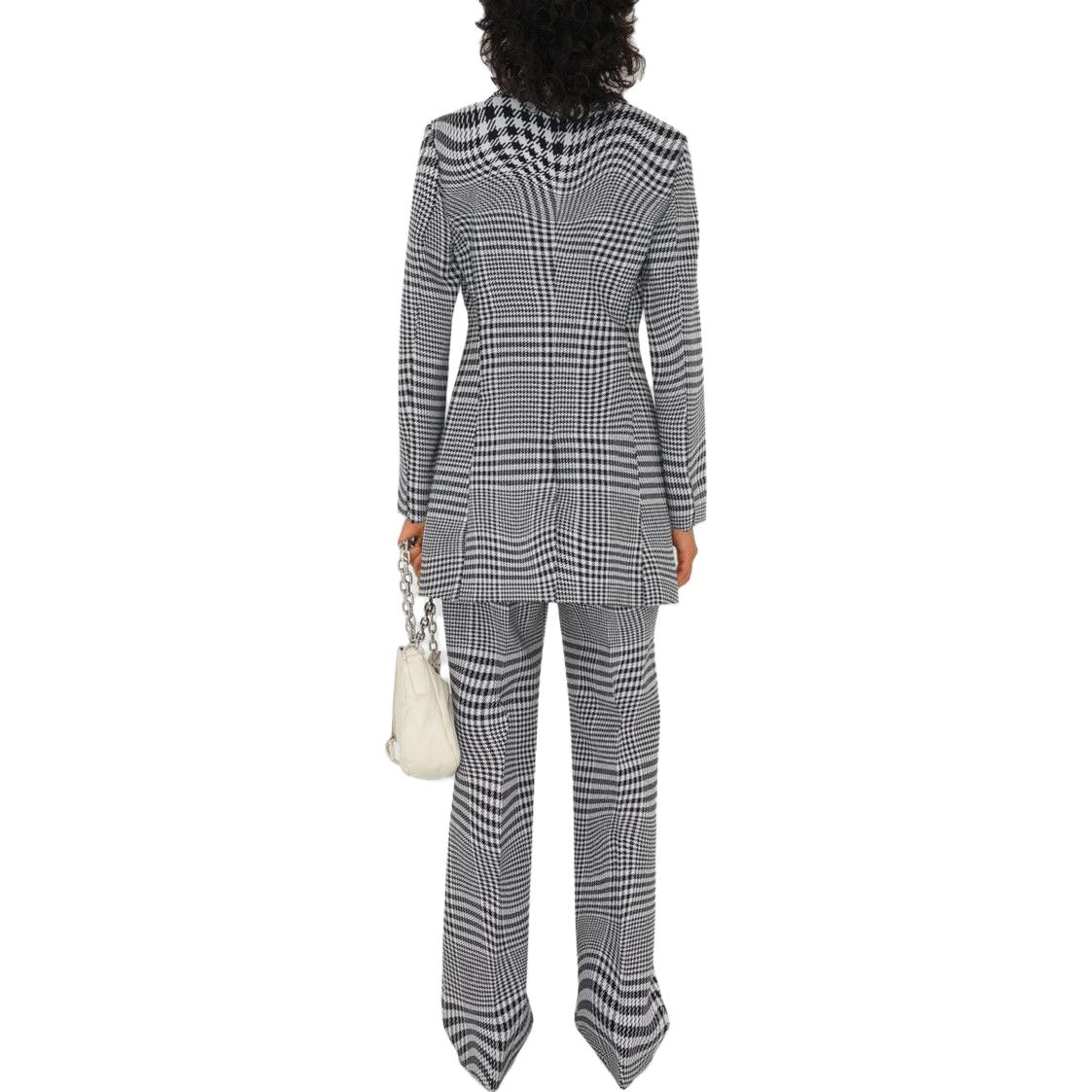 Purchase (W) Burberry Celana Motif Houndstooth Mid-Rise Straight-Leg Multicolor. 80826721