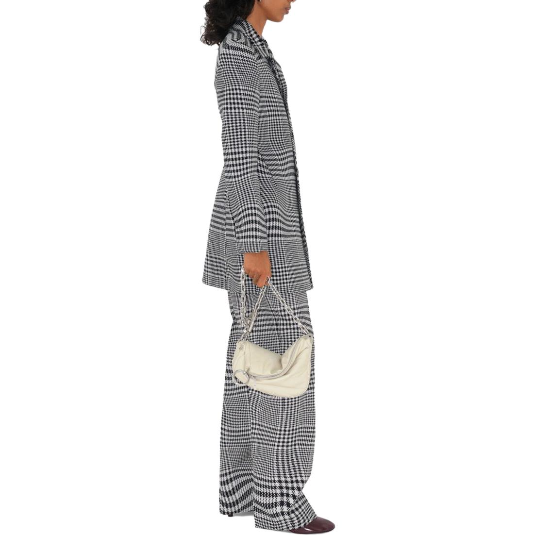 Details for (W) Burberry Celana Motif Houndstooth Mid-Rise Straight-Leg Multicolor. 80826721