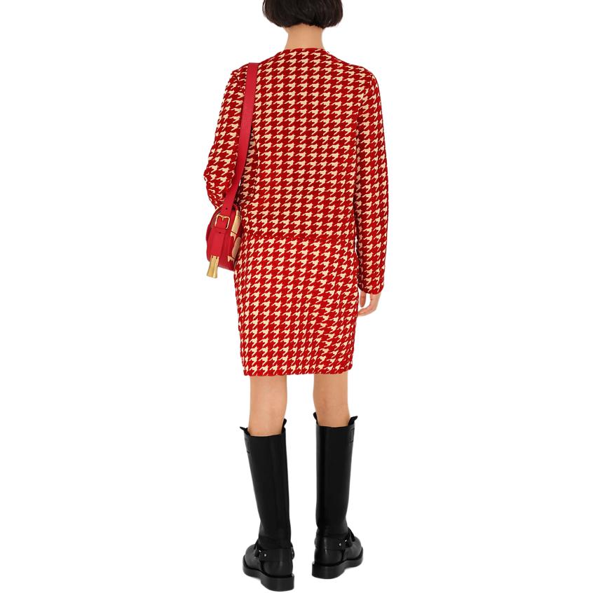 (Women) Burberry  Houndstooth Round Neck Long Sleeve Knit Sweater. 80808591 圖 12