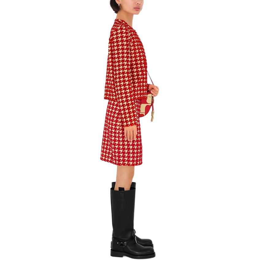 (Women) Burberry  Houndstooth Round Neck Long Sleeve Knit Sweater. 80808591 圖 13