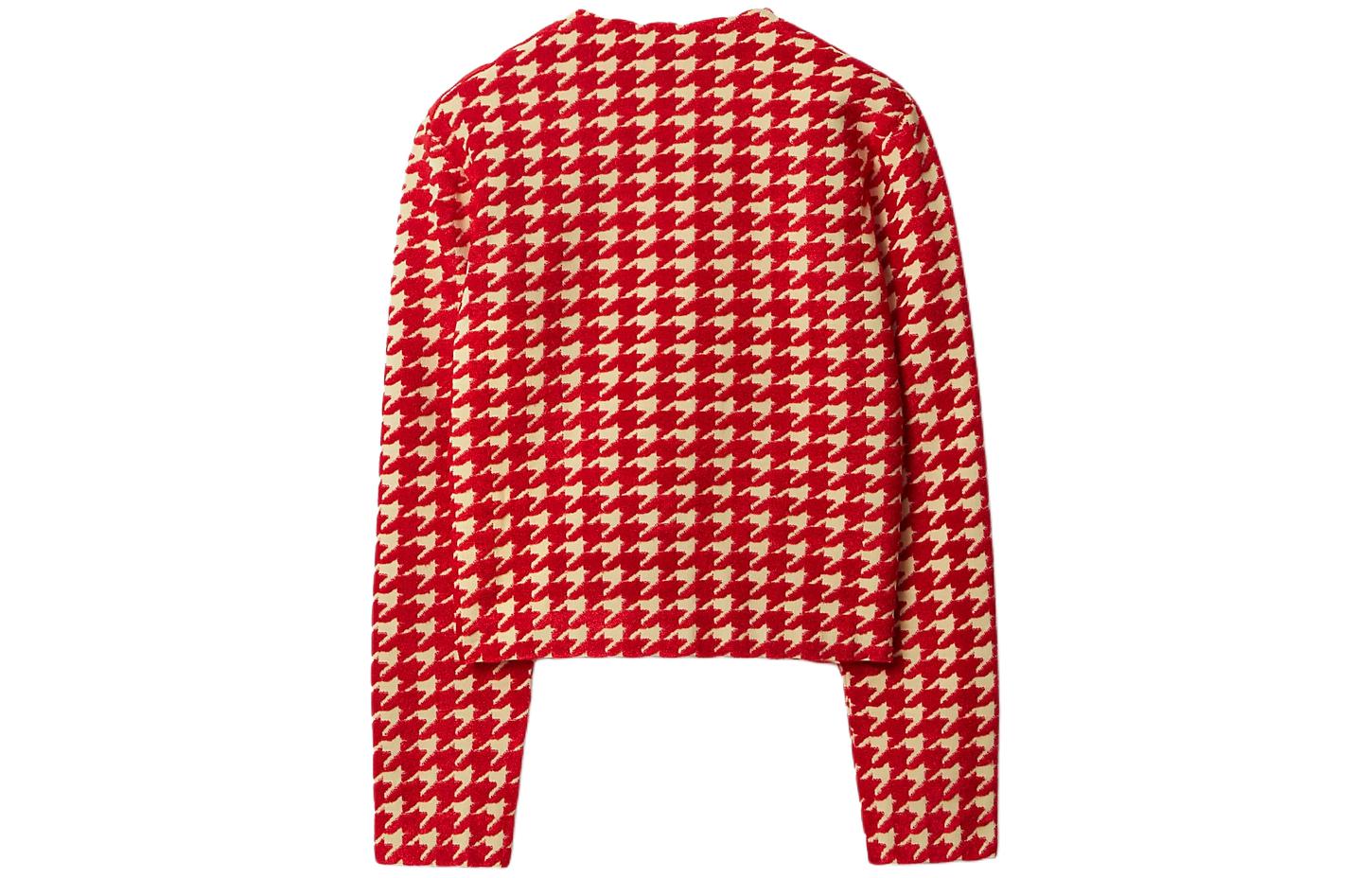 (Women) Burberry  Houndstooth Round Neck Long Sleeve Knit Sweater. 80808591 圖 10