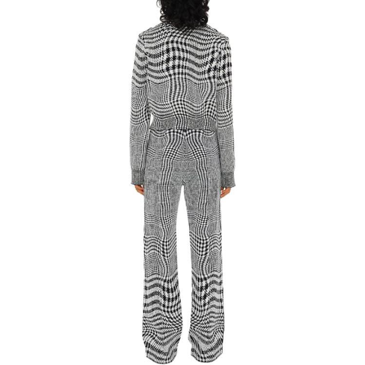 Purchase (W) Burberry 千鳥格紋羊毛口袋休閒長褲 - 黑色 80812521