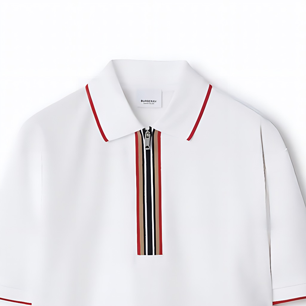 Details for (Women) Burberry  Iconic Stripe Short Sleeve Polo Shirt - White 80844261