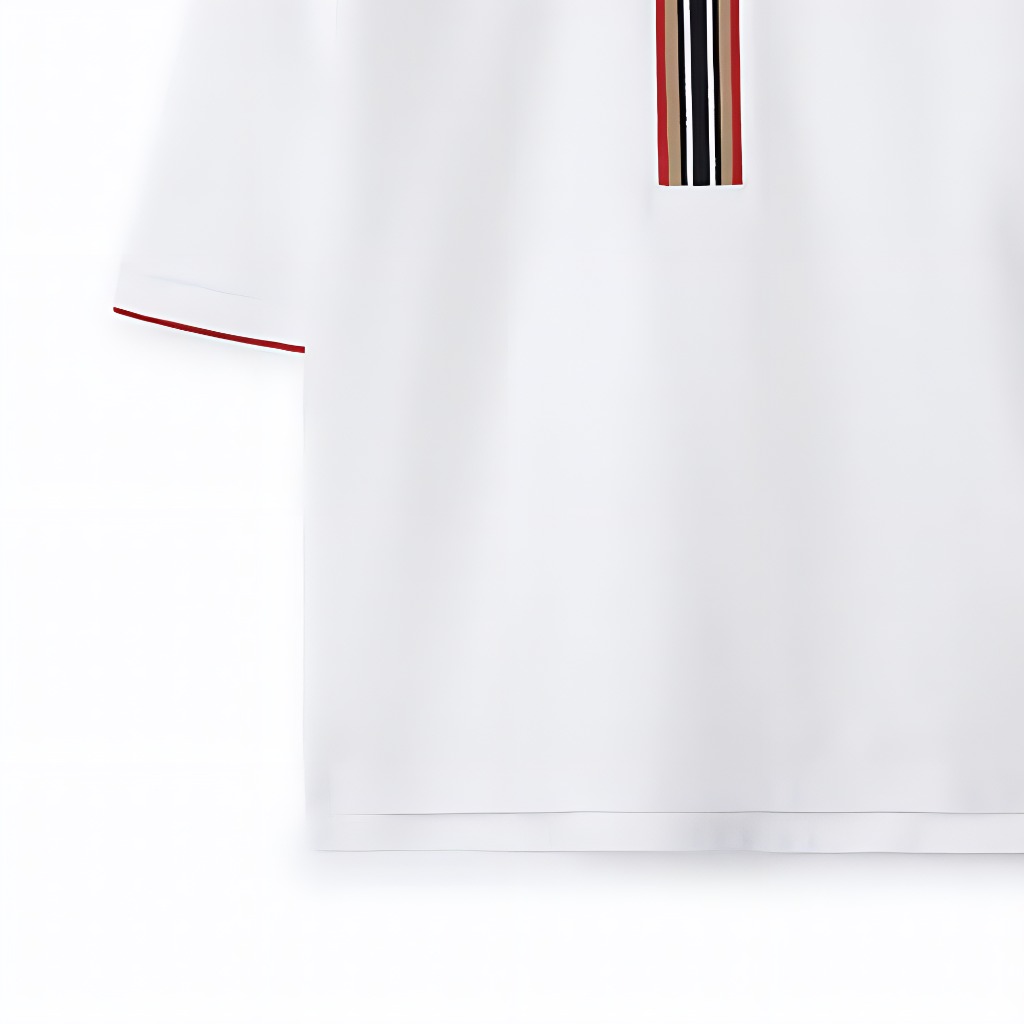 Cheap (Women) Burberry  Iconic Stripe Short Sleeve Polo Shirt - White 80844261