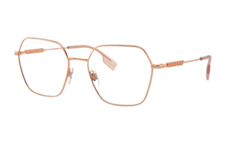 Lookbook (W) 博柏利不規則金屬鏡框光學眼鏡附品牌徽標細節 BE13811337