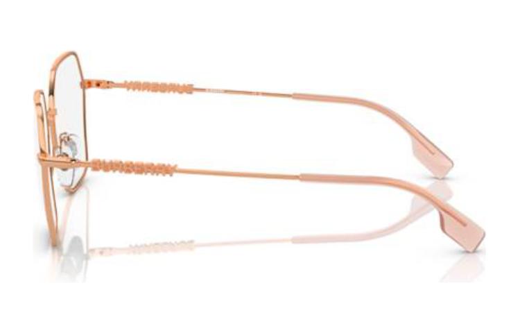 Shop (W) 博柏利不規則金屬鏡框光學眼鏡附品牌徽標細節 BE13811337