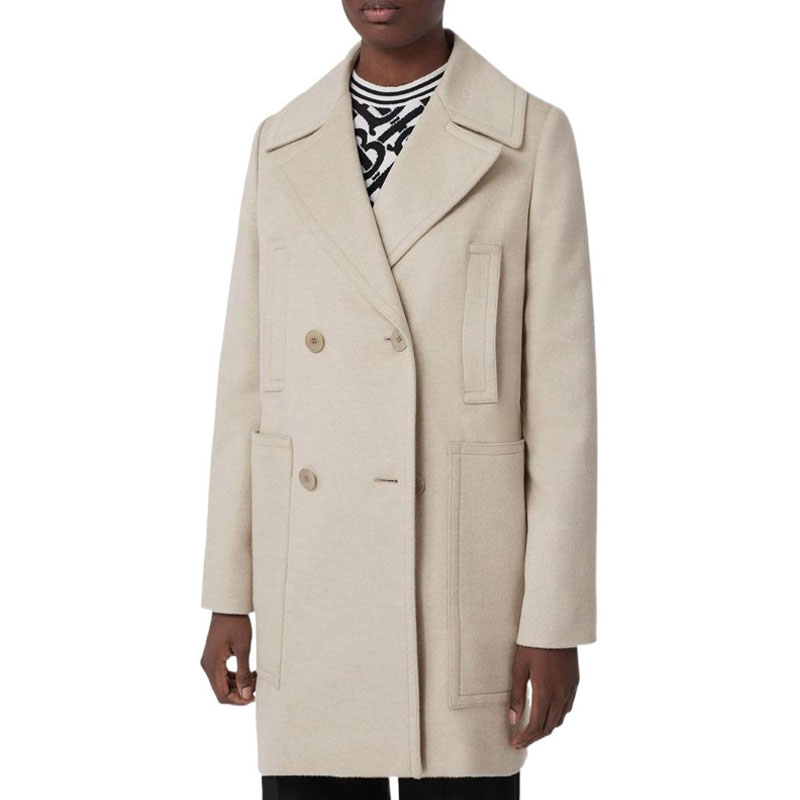 (Women) Burberry  Ivory Double-Breasted Trench Coat 80581371