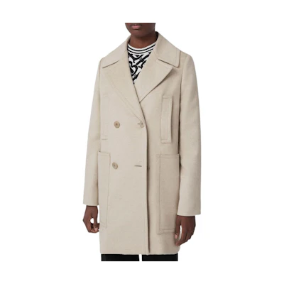 (Women) Burberry Ivory Double-Breasted Trench Coat 80581371