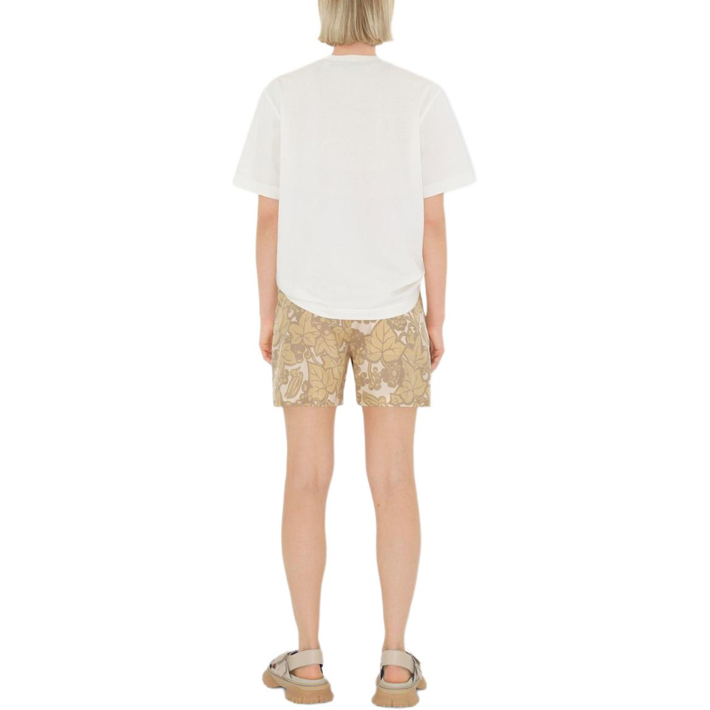 Purchase (W) 博柏利常春藤鸭印花弹力腰休闲短裤亚麻色 80918001